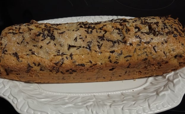 Plum cake con virutas de chocolate