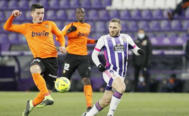 El Real Valladolid, a por todas en Mestalla