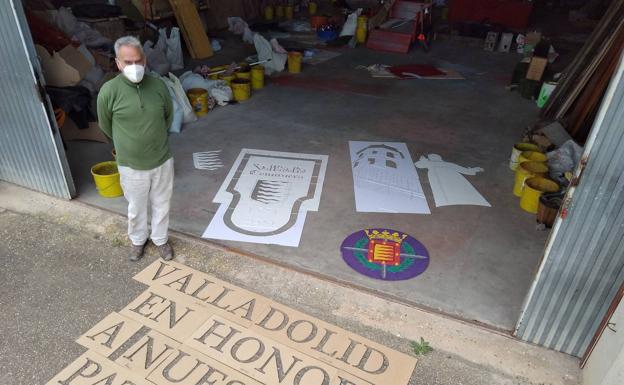 El anuncio de mal tiempo ha dejado sin alfombra decorativa a San Pedro Regalado, patrón de Valladolid