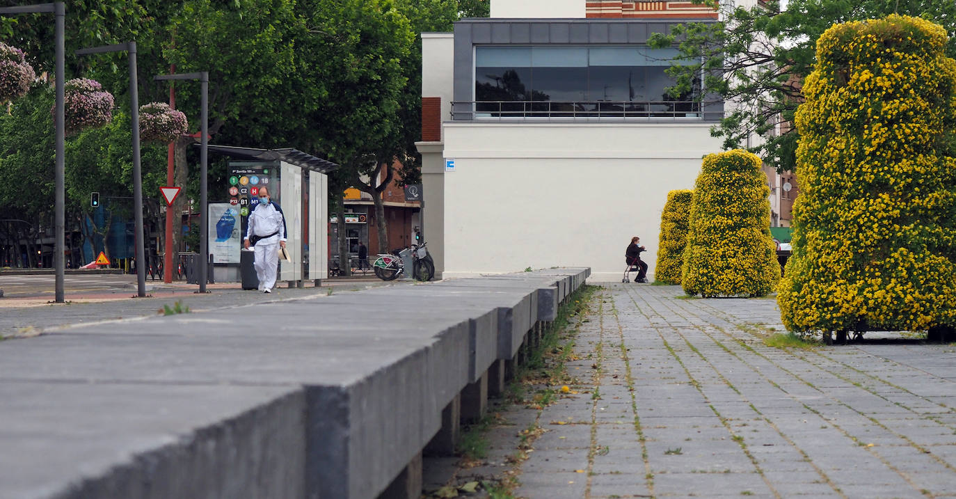 Obras del carril bici del Paseo de Zorrilla hasta la Rubia