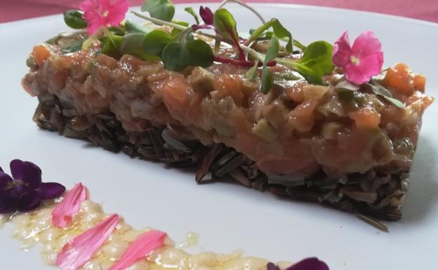 Fresco tartar de salmón