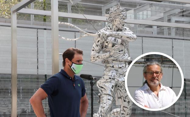 Un Rafa Nadal de acero 'made in Valladolid' en honor al campeón de Roland Garros