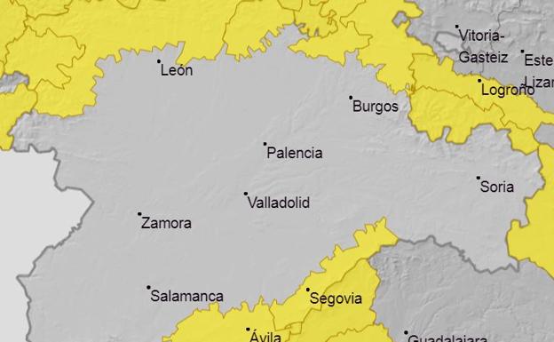 Cinco provincias de Castilla y León en alerta amarilla por lluvias y tormentas