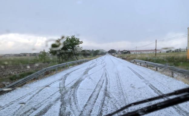 Granizada «brutal» en Santa María la Real de Nieva