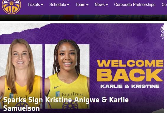 Karlie Samuelson, del CB Avenida, regresa a la WNBA de la mano de Los Angeles Sparks