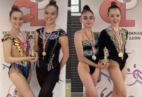 Valeria Carballo y Alejandra González, del Rítmica Salamanca, campeonas regionales senior