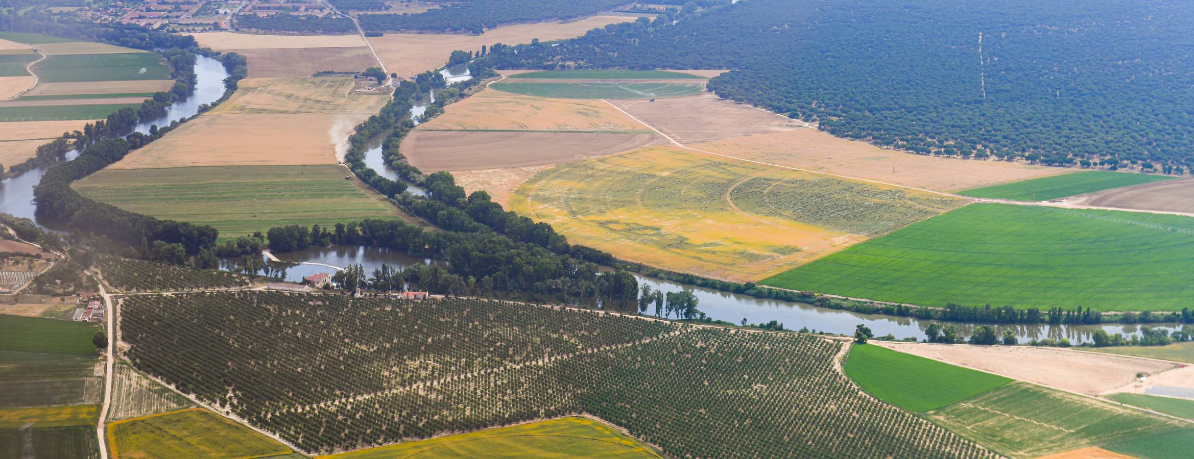 Simancas y Tordesillas a vista de pájaro
