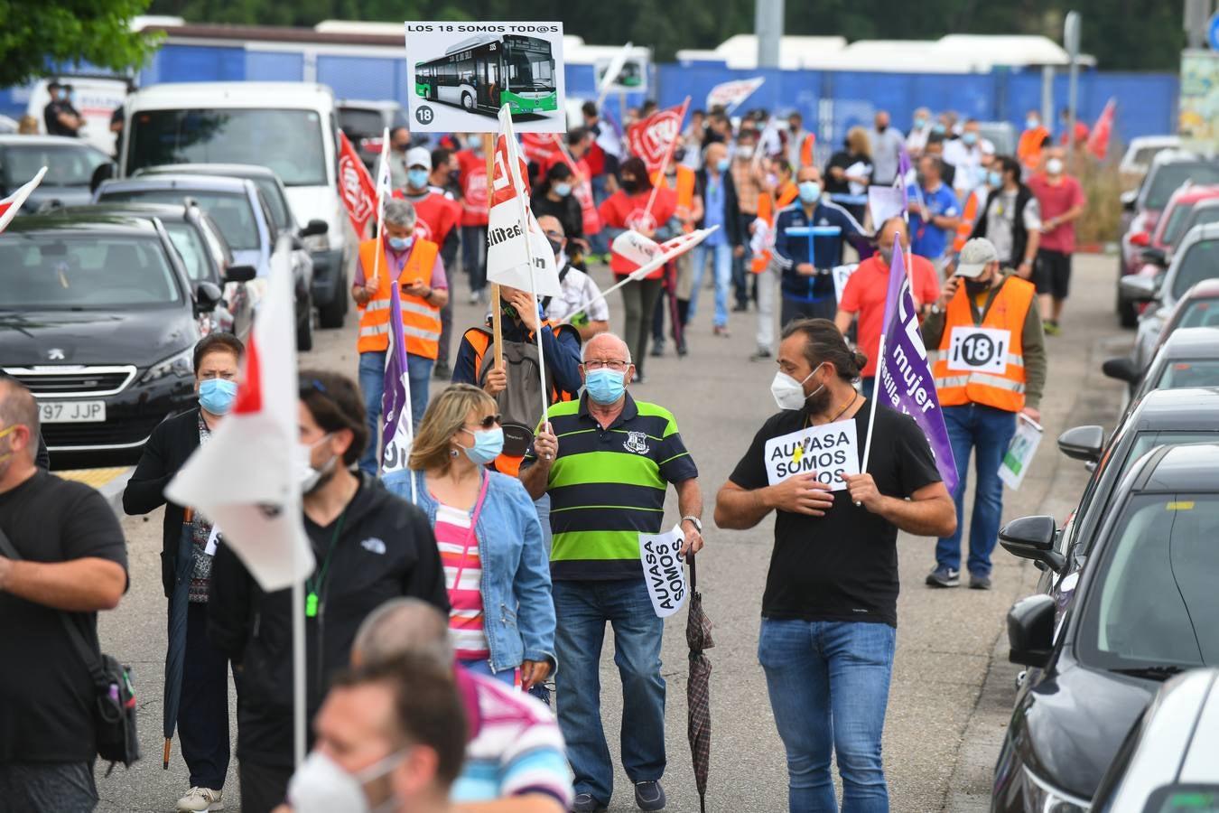 Los trabajadores de Auvasa salen a la calle