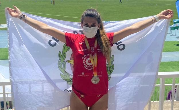 La saltadora vallisoletana Laura Martín se cuelga la plata en el Nacional sub-23