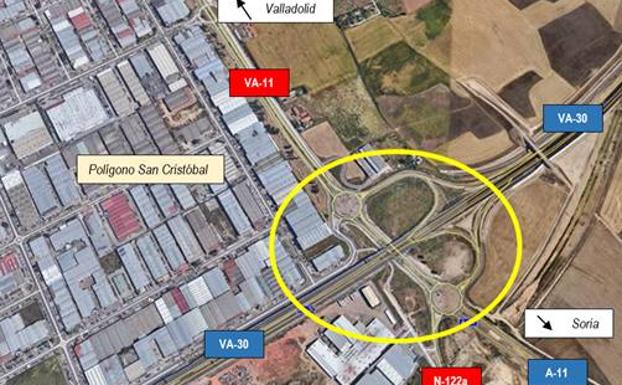 Licitan el proyecto para acabar con las retenciones en la VA-30 a la altura de La Cistérniga