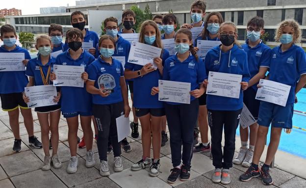 El Acuático Salamanca, segundo en el campeonato de Castilla y León alevín de verano