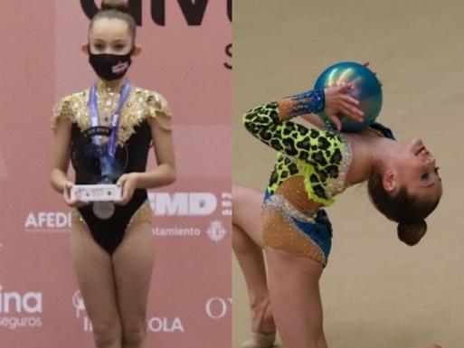La gimnasta Elena Mateos, del Rítmica Salamanca, subcampeona de España alevín