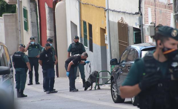 La Guardia Civil registra con perros una vivienda y las inmediaciones de la iglesia de San Andrés en Cuéllar