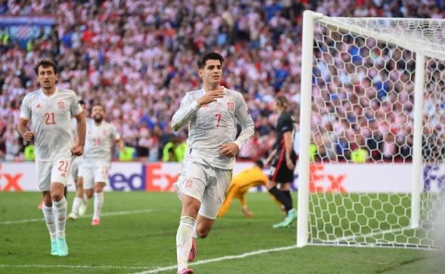 El uno a uno Croacia - España: Morata, el mejor