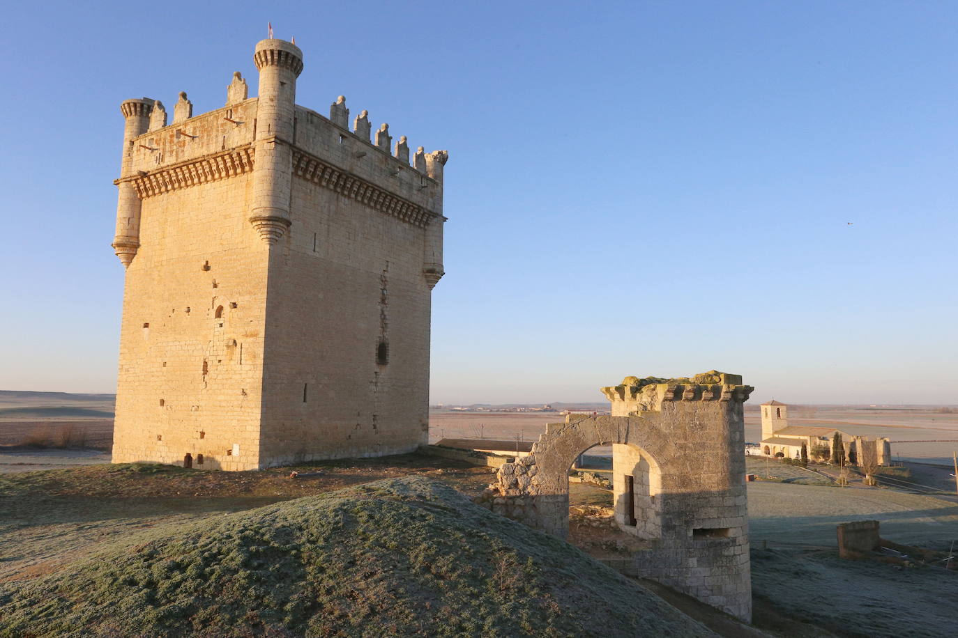 El castillo de Belmonte de Campos sale de la lista roja de Hispania Nostra en Palencia