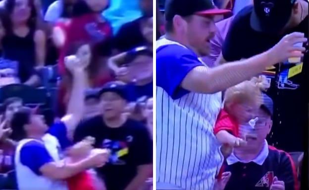 Vídeo: suelta a su bebé para coger una pelota de béisbol y no tirar su cerveza