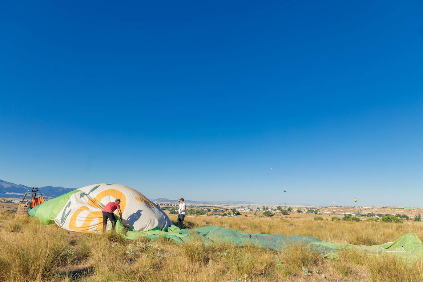 Herida una mujer de 72 años tras ser golpeada por un globo aerostático en Zamarramala