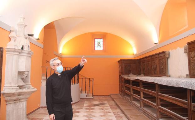 Culminan las obras de reconstrucción de la bóveda de la sacristía del Santuario del Henar