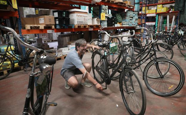 Una segunda vida en Palencia para las bicicletas de Amsterdam