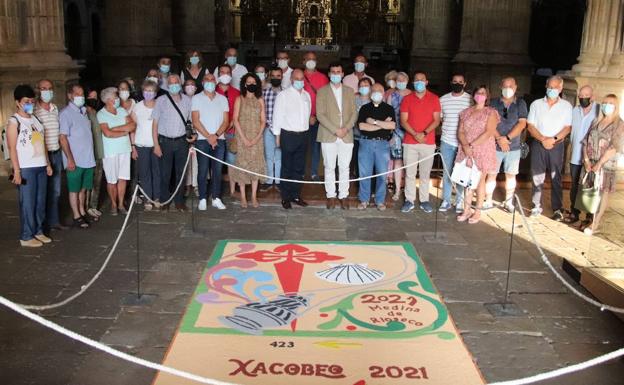 Rioseco conmemora el Año Santo Jacobeo con una alfombra floral, charlas y una exposición