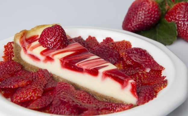 Tarta de queso con confitura