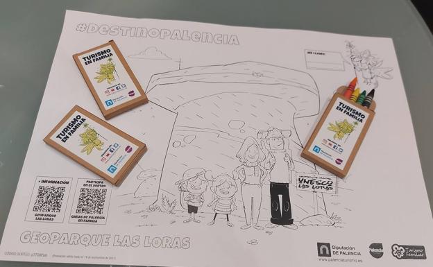 Manteles para colorear en los restaurantes que fomentan el turismo en Palencia