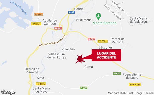 Hallan a un ciclista de Valladolid muerto en el arcén de una carretera en las proximidades de Aguilar
