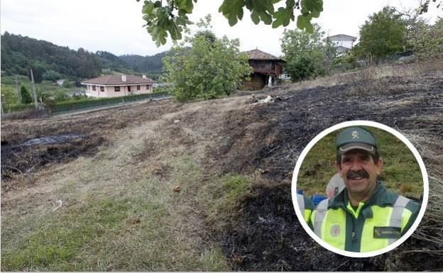 Muere calcinado en su coche un ex guardia civil al quemar rastrojos en Asturias