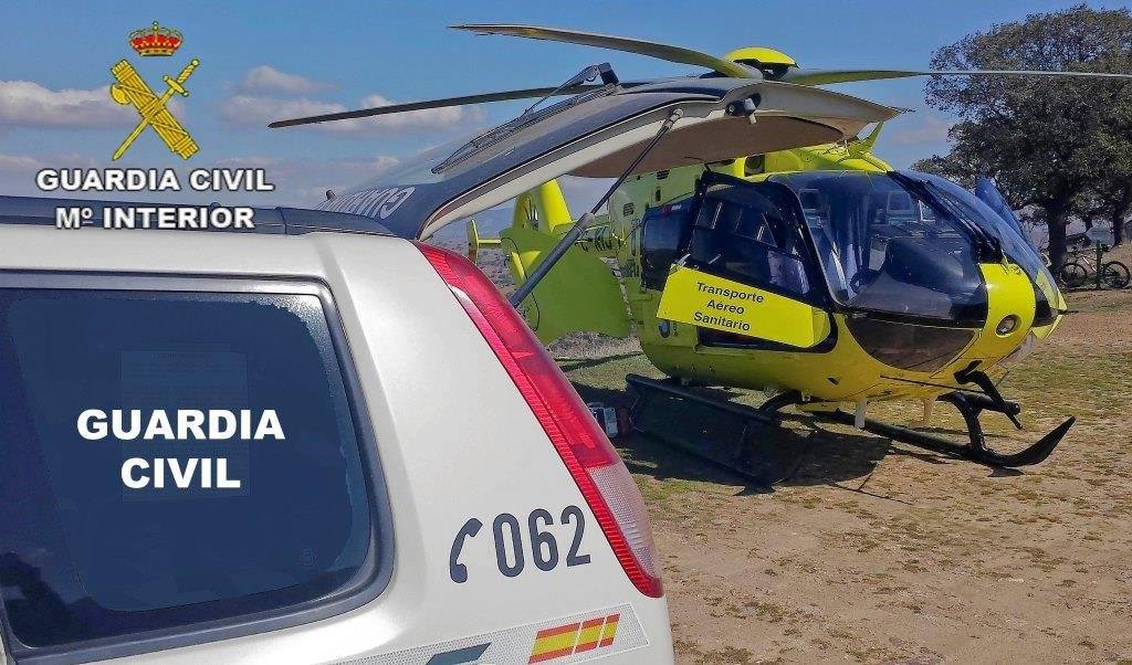 Evacuado en helicóptero un hombre de 65 en Caballar tras sufrir un infarto