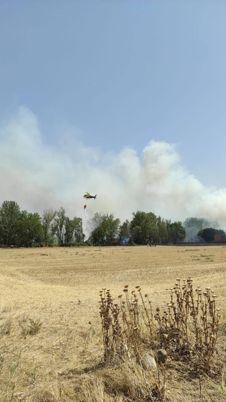 La rápida intervención de los efectivos reduce a nivel 0 el incendio declarado en Segovia