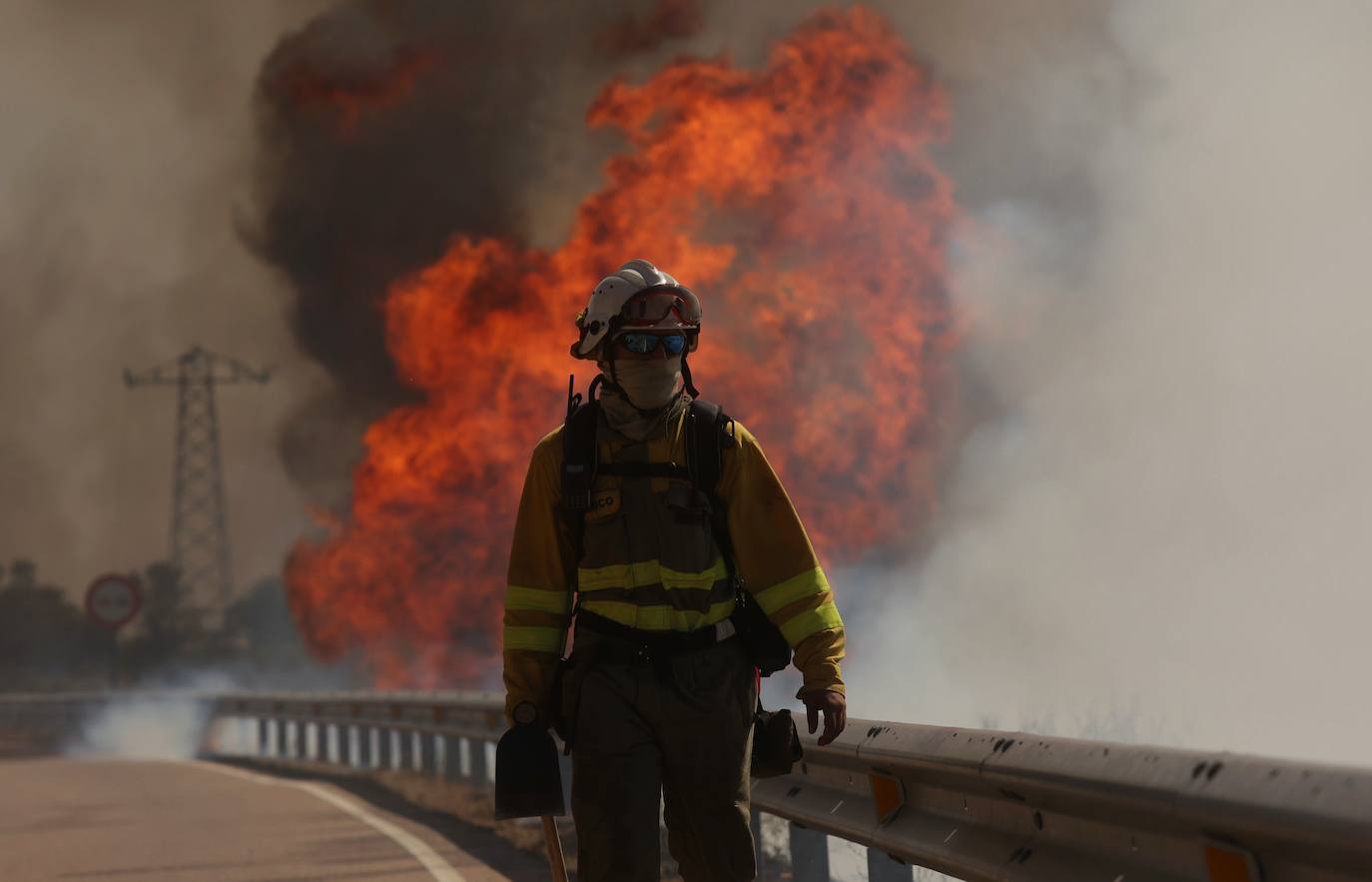 Declarado en nivel 1 el incendio declarado en San Felices de Gallegos