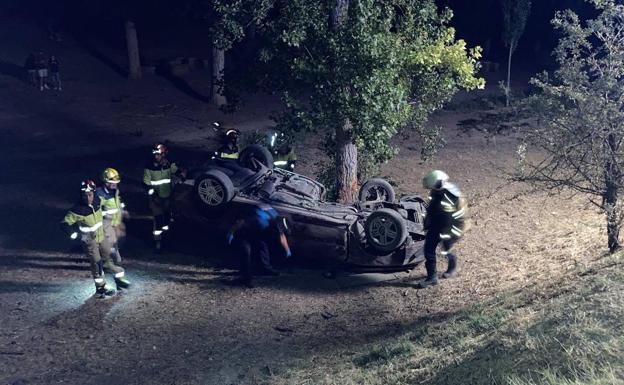 Detenido en Rondilla el conductor que se fugó tras dejar a cuatro jóvenes heridos después de caer por un terraplén
