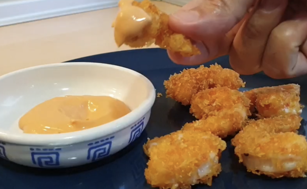 'Rodolfitos', unos langostinos rebozados de cereal