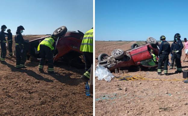 Excarcelan a un conductor de 54 años herido en un accidente en Ciguñuela