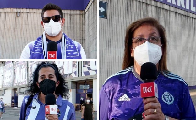 Los aficionados opinan en la vuelta del público a un partido oficial en Zorrilla