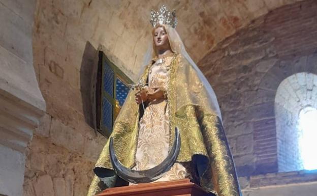 La virgen de Wamba regresa a su iglesia