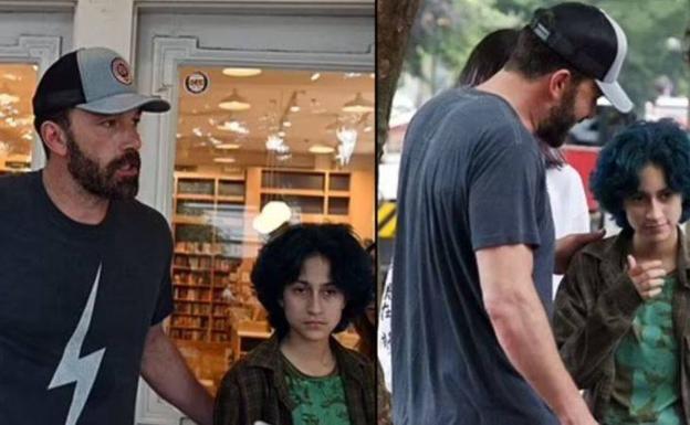 La hija de Jennifer Lopez reaparece en público con prendas amplias, con pelo corto y teñido de verde azulado
