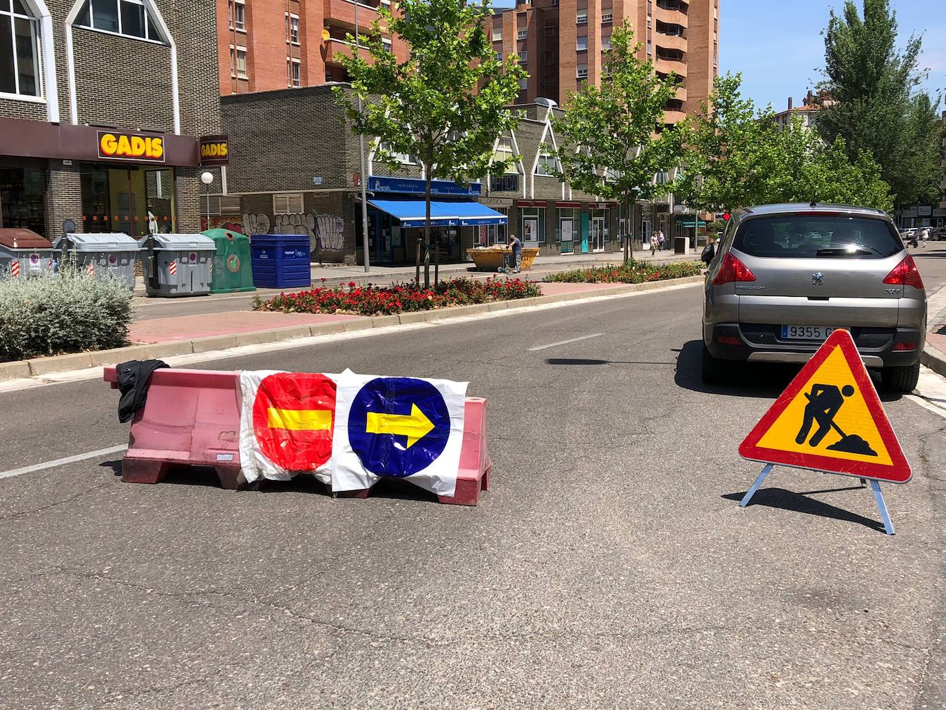 Cortes en la plaza Trinidad y San Quirce por los trabajos de hormigonado