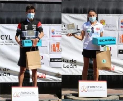 Los salmantinos Dani Sanz y Verónica Sánchez, campeones de Castilla y León de Carreras Verticales