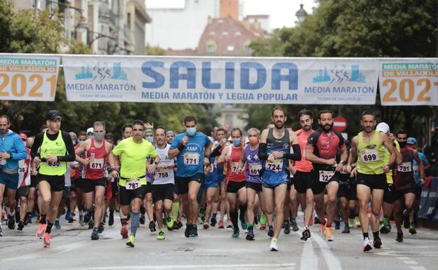 El centro de Valladolid, cortado este domingo por la Media Maratón