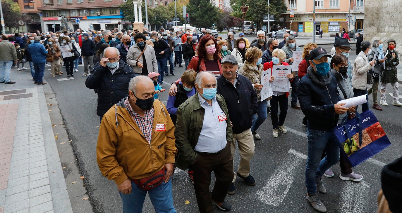 Manifestación en Palencia por la sanidad en el medio rural