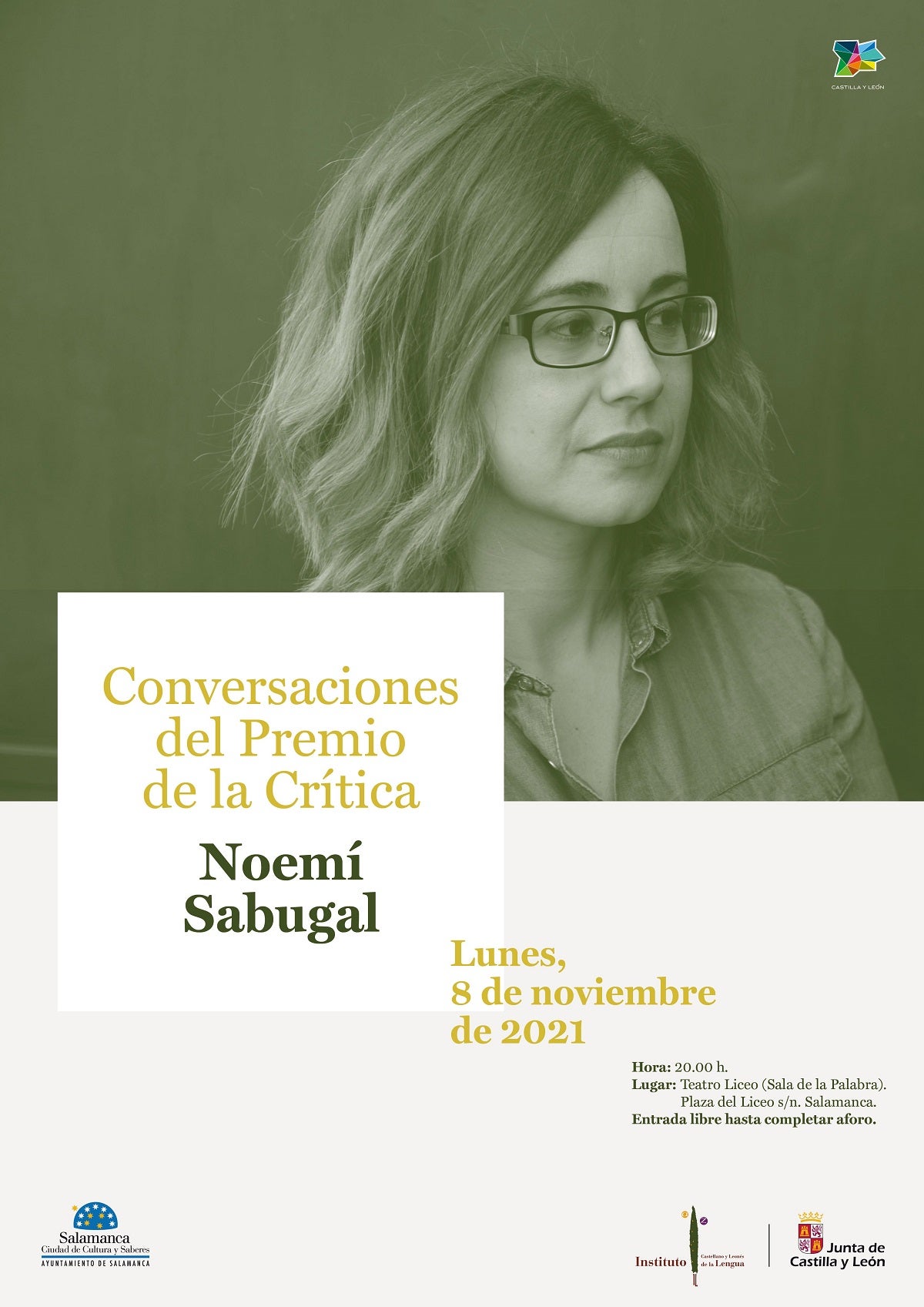 La escritora leonesa Noemí Sabugal participará el lunes en Salamanca en un encuentro literario