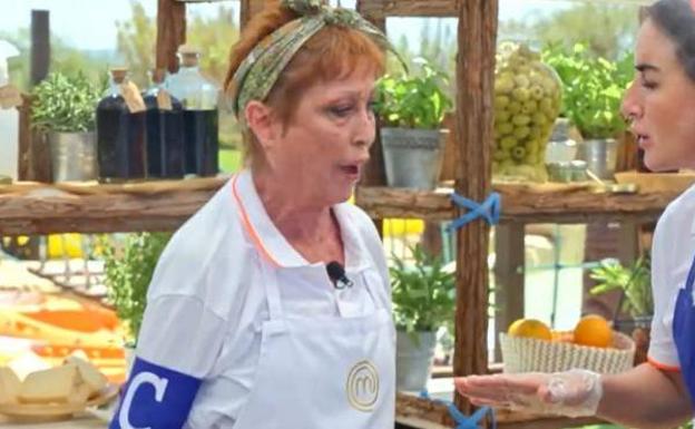 Verónica Forqué logra sacar de sus casillas a todos sus compañeros durante una prueba de 'Masterchef Celebrity'