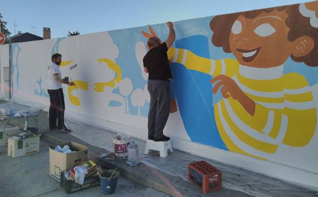Segundo mural contra la violencia de género en Pedrajas