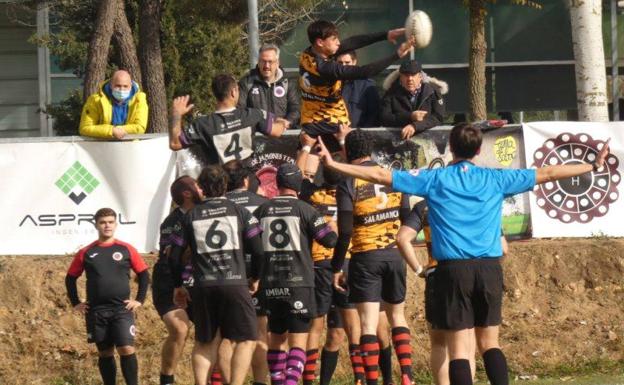 Nueva victoria liguera para el invicto Salamanca Rugby Club