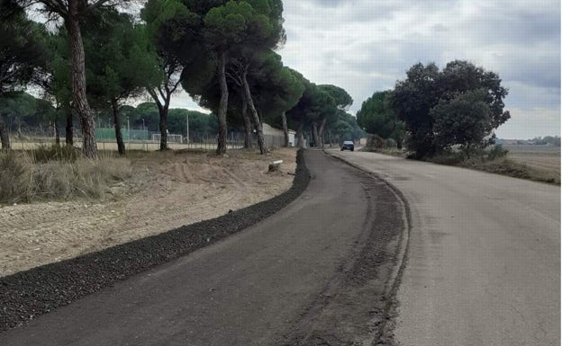 El nuevo carril bici entre Tudela de Duero y Herrera toma forma