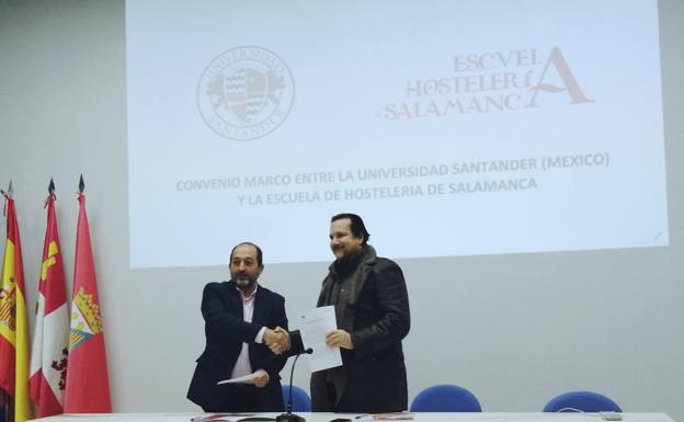 La Escuela Hostelería Salamanca y la Universidad de Santander de México firman un convenio de colaboración