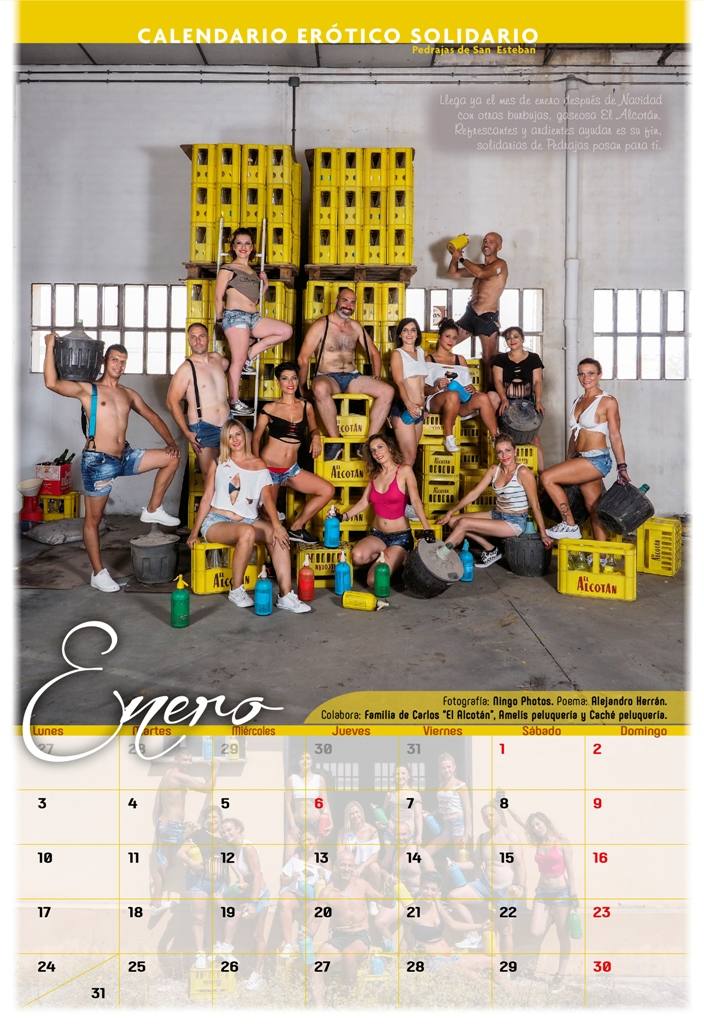 Pedrajas de San Esteban presenta su calendario erótico solidario