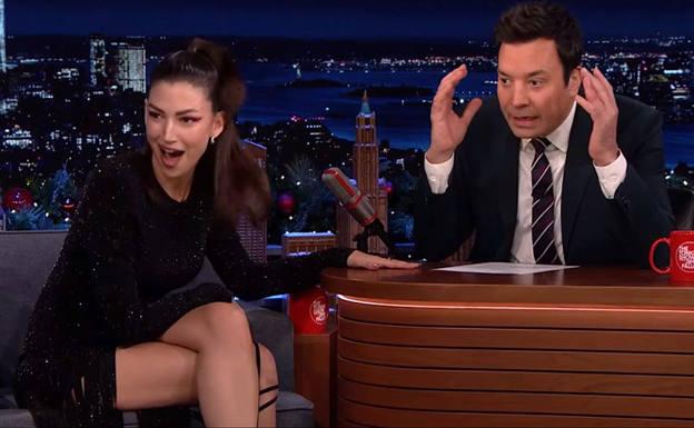 Úrsula Corberó sorprende a Jimmy Fallon con su anécdota con Madonna