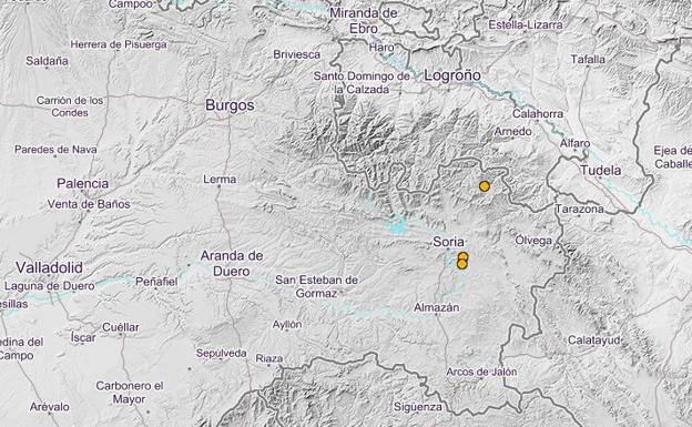 Soria registra tres terremotos este lunes